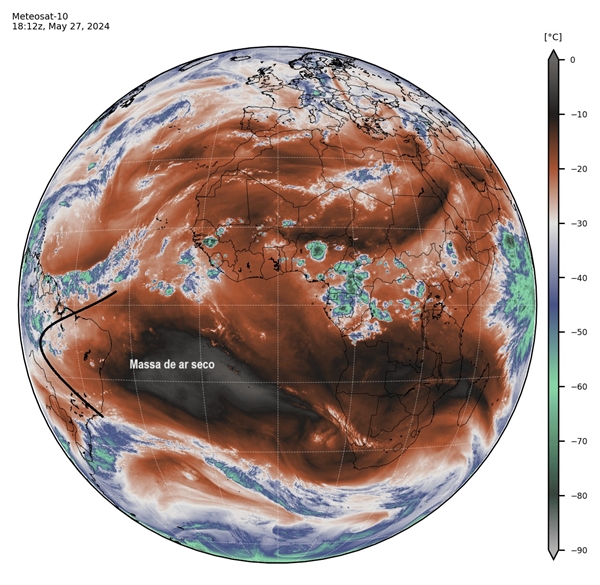 Imagem do satélite Meteosat_QGIS