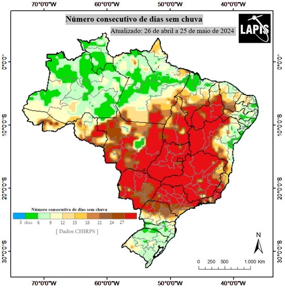 Mapa do número de dias secos_QGIS